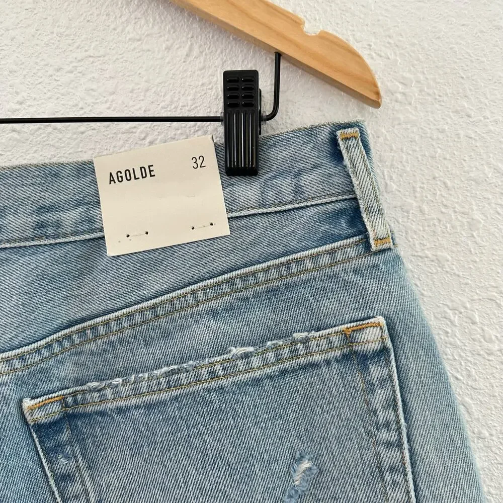 Agolde Parker Vintage Cut Off Shorts in Swapmeet Size 32‎ Distressed Button Fly